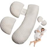 Pregnancy Pillow for Pregnant Women,Maternity Pillow with Detachable & Adjustable Pillow Cover,Pregnancy Body Pillow Support Leg