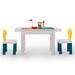 Children's Building Blocks Desk and Chair Set with DIY Building Blocks - N/A