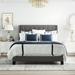 Upholstered Platform Bed with Classic Headboard