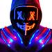 Halloween Led Mask Light Up Scary Mask and skeleton Gloves Purge Mask with 3 Lighting Modes