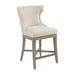 Gracie Mills Allie Swivel Wingback Counter Stool with Metal Kickplate