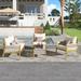 Mid-Century Modern Outdoor Patio Sectional Sofa Set Outdoor Furniture Set