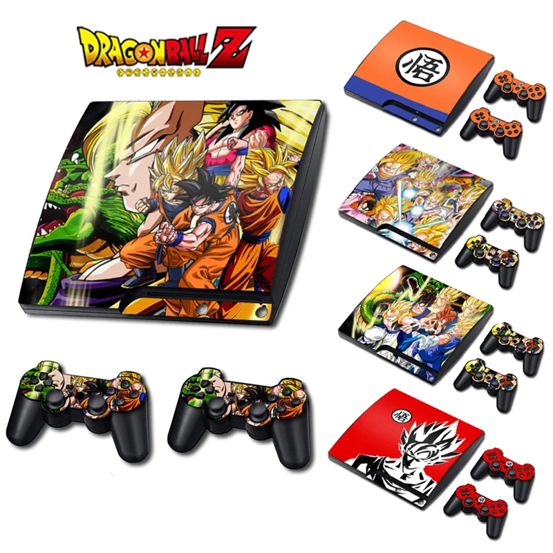 Anime Dragon Ball PS3 Slim Skin Aufkleber Cover für PlayStation 3 Slim 2000 3000 Konsolen Controller Dekorative Schutzfolie Image