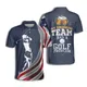 Jumeast Golf Flagge Swing Golf Polo Shirt amerikanische Flagge Bier und Getränke Team blau T-Shirt
