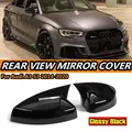 1 paio di tappi di copertura per specchietto retrovisore laterale per auto per Audi A3 S3 RS3 8V TFSI TDI 2013-2020 custodia per specchietto lucido/stile in fibra di carbonio