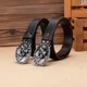 Ceinture de cowboy pour hommes et femmes longueur 140cm punk goth pentagramme modules leton 7.5