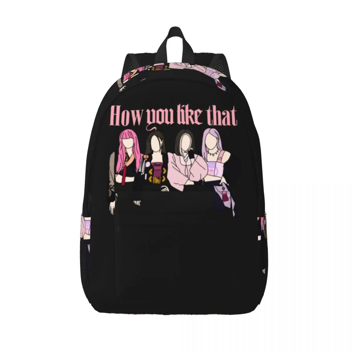 Sac à dos Kawaii de dessin animé mignon pour femme, sacs d'école souples, sac à dos coloré, style extérieur, noir, rose, mode