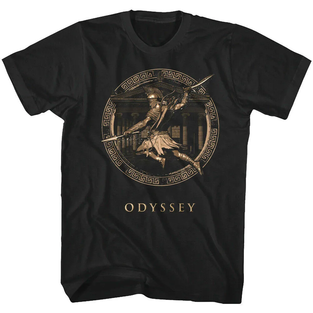 Maglietta greca Circle Spartan Warrior Odyssey Alexios maglietta da uomo o-collo manica corta in cotone estivo nuovo S-3XL