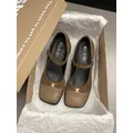 Mary Jane scarpe scarpe da donna 2024 primavera nuove scarpe tacco spesso bocca poco profonda