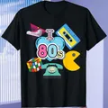 T-shirt à manches courtes pour homme 100% coton design vintage Nostdéchiré I Love The 80's