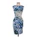 Emilio Pucci Casual Dress - Sheath: Blue Graphic Dresses - Women's Size 8