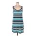 Torrid Casual Dress - Shift: Blue Stripes Dresses - Women's Size 1X Plus