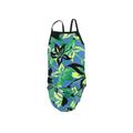 Speedo One Piece Swimsuit: Blue Floral Motif Swimwear - Women's Size 6