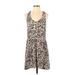 H&M Casual Dress: Tan Tortoise Dresses - Women's Size Small