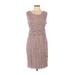 Eva Mendes by New York & Company Casual Dress - Sheath: Tan Dresses - Women's Size 10