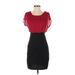 En Focus Studio Casual Dress - Popover: Red Color Block Dresses - Women's Size 4 Petite