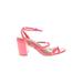 Torrid Heels: Pink Color Block Shoes - Women's Size 10 Plus