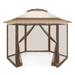 EAGLE PEAK 13 Ft. W x 13 Ft. D Metal Pop-Up Gazebo Metal/Soft-top in Brown | 111.6 H x 156 W x 156 D in | Wayfair E93-BGE-AZ