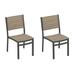 Sol 72 Outdoor™ Mckinnon Stacking Patio Dining Side Chair, Wood in Black | 33.5 H x 18.25 W x 22 D in | Wayfair CEED1C2F53304304B3891CAEDA2DB5B4