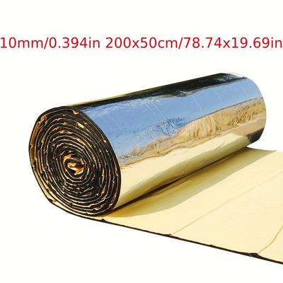 TEMU Soundproof Pads For Car Trunks 200*50cm 5/7/10mm Car Sound Mat Proofing Deadener Heat Noise Insulation Deadening Mat Hood Closed Cell Image