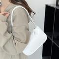 Trendy Minimalist Solid Color Baguette Bag, All-match Textured Shoulder Purse, Women's Classic Underarm Bag