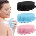 Loofah Exfoliating Body Scrubber 2 In 1 Face And Body Silicone Scrubber - Silicone Shower Brush Bath Sponge Loofah
