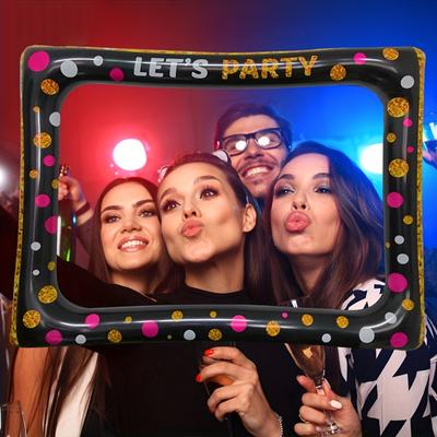 1pc, Giant Inflatable Photo Booth Frame Selfie Picture Frame, Birthday Celebration Blow Up Party Prop For Wedding,baby Shower,birthday,christmas Party Decorations Supplies, 66 X 80cm