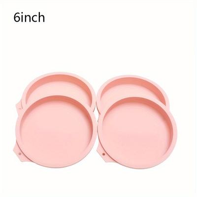 TEMU 4pcs, Silicone Layered Cake Molds (4''/6''/8''), Round Shape Silicone Bread Pan, Toast Bread Molds, Cake Tray Moulds, Baking Tools, Kitchen Gadgets, Kitchen Accessories, Home Kitchen Items