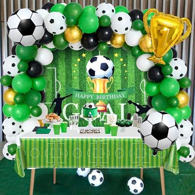 95/105pcs, Football Balloon Garland Arch Kit Sport Theme Party Decor Birthday Decor Celebration Decor School Decor Atmosphere Indoor Party Decor Supplies