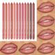 12-color Matte Lipstick Lip Liner Set Nude Color Long Lasting Non-stripping Lip Makeup Lipstick Pencil Valentine's Day Gifts