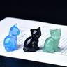 1pc Various Crystal Carvings Cat, Pocket Gift, Crystal Gift, Animal Statue, Crystal Statue, Bare Stone