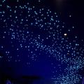 633pcs Luminous Stars Decals Decor For Ceiling, Glow In The Dark, Realistic 3d Self-adhesive Star Stickers, Starry Sky Shining Decoration, Perfect For Bedroom Bedding Room Gifts (green And Sky Blue)