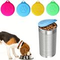 2pcs Reusable Pet Food Can Covers - Keep Your Pet's Food Fresh And Tasty