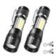 Mini Led Flashlight With Pen Clip: Portable Usb Rechargeable Zoomable Torch For Outdoor Waterproof Camping & Hiking