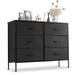 Rebrilliant Nieke Dresser Wood/Metal in Black | 30 H x 38.19 W x 13.82 D in | Wayfair BF01783B6BA941D4A5E4C03044538DDC