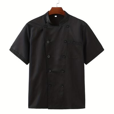TEMU Chef Work Clothes, Men's Short Sleeve Baking Clothing Image