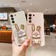 Elevate Your Phone With A Cute Rabbit Stand & Soft Silicone Tpu Phone Holder: Protective Case For Galaxy S23/s22/s21/plus/ultra/fe.