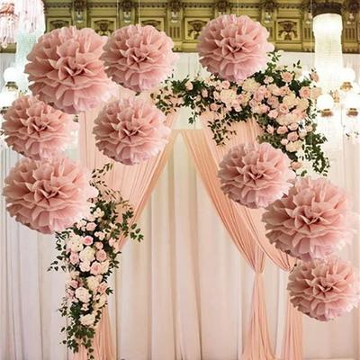 TEMU 9pcs Rose Golden Circular Lantern Honeycomb Ball, Folding Lanterns Birthday Bachelor Party Decoration