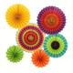 Set, Carnival Colorful Paper Fan Flower Set, Home Party Wedding Decoration Arrangement 6 Sets Of Paper Fan Flowers