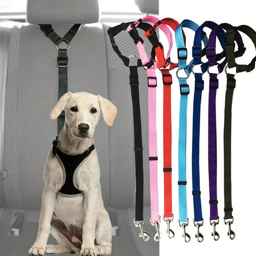 Keep Your Pet Safe On The Road: Pet Car Safety Rope & Ring Dog Car Seat Belt