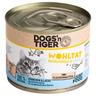 Sparpaket: 12x200g Dogs'n Tiger Adult Cat Pollo & Salmone con Olio di lino e Camedrio maro