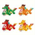 Dragon Building Blocks, Creative Animal Mini Building Blocks, Diy Bricks Toys, Desk Decoration, Christmas New Year Gifts Easter Gift