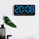 1pc Wall Clock Large Screen Living Room Voice Control Digital Clock, Snooze Temperature Date Display Usb 12/24h Table Led Clock, Room Decor, Home Decor