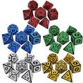 1 Set Multi-sided 7-die Dice Set Game Dice For Trpg Dnd Accessories Polyhedral D4 D6 D8 D10 D12 D20 Dice For Board Card Game Math Games, Gaming Gift
