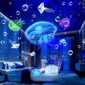 1pc Galaxy Starry Projector, Night Light, Colorful Ocean Rotary 3d Music Night Lamp For Christmas Gifts