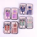 7 Pcs Nail Clippers Set Stainless Steel Nail Kit Eyebrow Tweezers Dead Skin Push Portable Travel Home Manicure Tool
