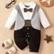 Little Gentleman Clothes Dress For Your Lovely Boy, Baby Long-sleeved Romper For Party Birthday