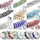 100pcs 8mm Rhinestone Inlaid Rondelle Round Loose Spacer Beads Crystal Faceted Spacer Beads For Jewelry Making Diy Bracelet Accessories