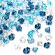 160pcs, Sky Blue Fake Ice Rocks, Acrylic Gems Plastic Crushed Ices Fake Cerulean Blue Diamonds Marble Vases Fillers Table Scatter Decoration