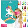 Corner On Unicorn Game Unicorn Party Game For Kids With 34pcs Corner Unicorn Birthday Party Supplies For Wall Home Room Decor Unicorn Sticker Corner Game Poster With 2 Eye Mask